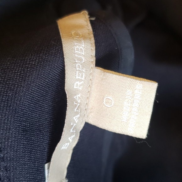 BANANA REPUBLIC Navy Ponte Seamed Fit & Flare Dress sz 2 Women's - Picture 3 of 5